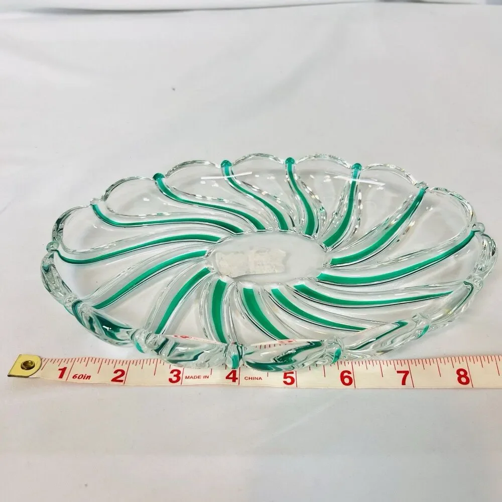 Vintage Mikasa Peppermint Green Glass 3-Piece Set Made in Germany